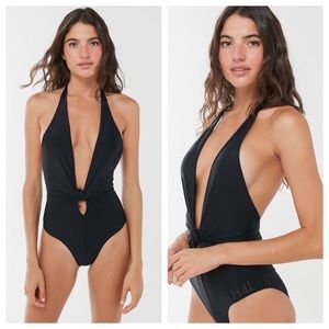 NWT UO x Lioness Plunging Open Back Swimsuit